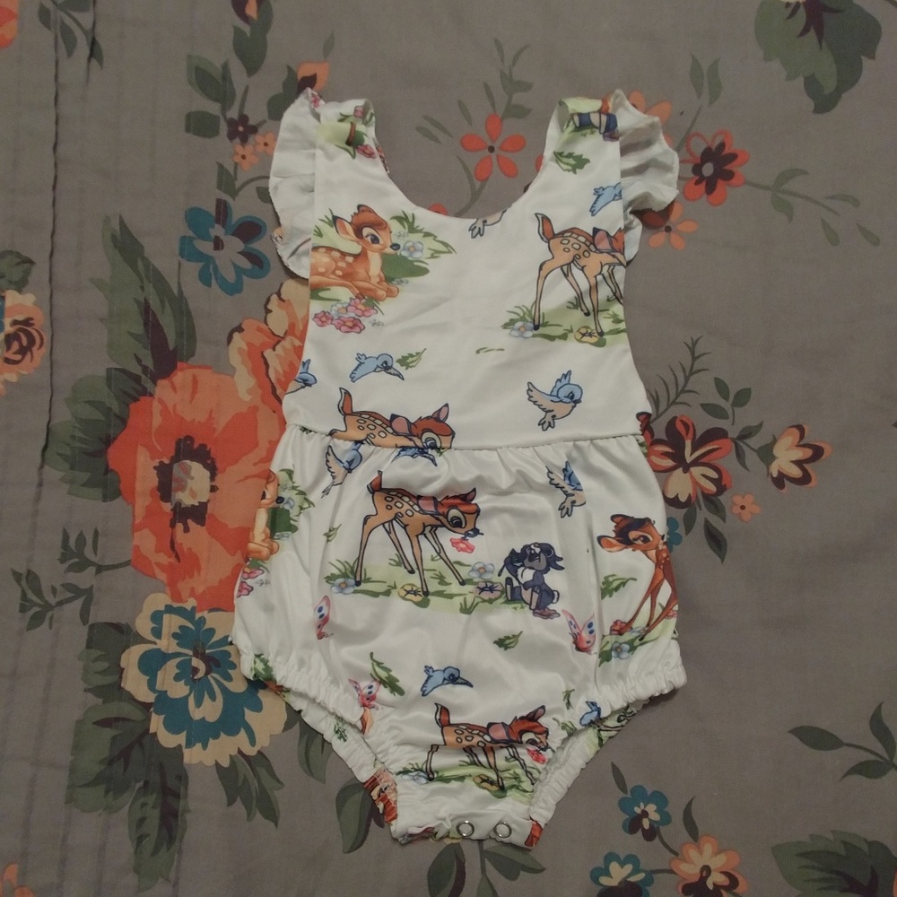 NWOT Bambi print romper!